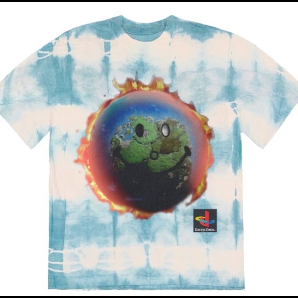 DS Travis Scott t shirt Astronomical world tie dye